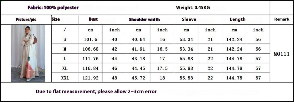 MQ111 Muslim Fashion Robe Abaya Cardigan Coat