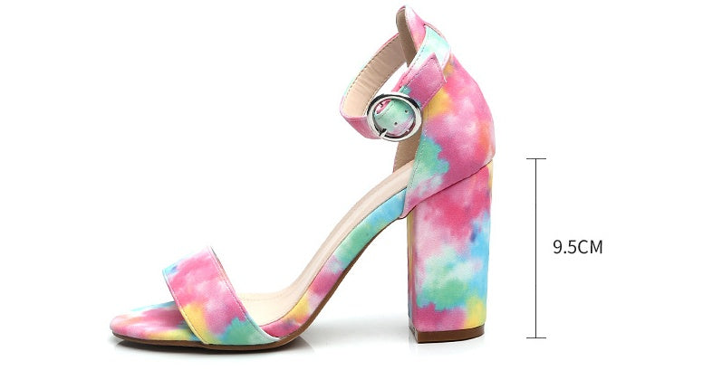 Fashion color with super high heels