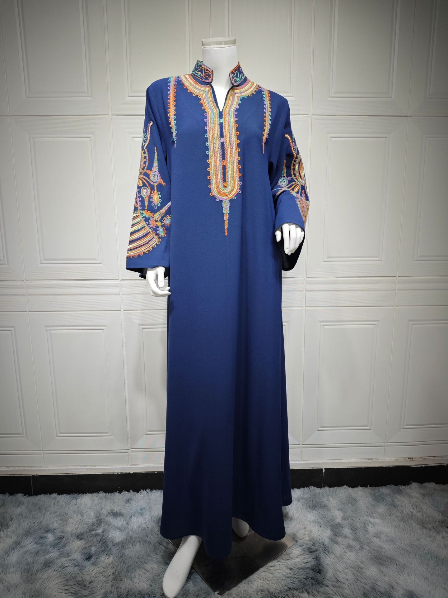 Women's Embroidered Rope Embroidered Muslim Dress
