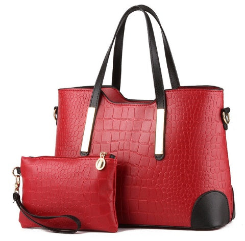 Female bag fashion color matching mother bag slung shoulder bag