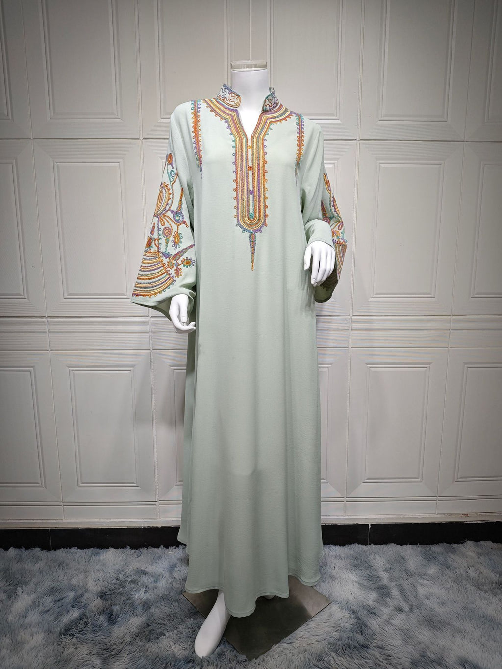 Women's Embroidered Rope Embroidered Muslim Dress